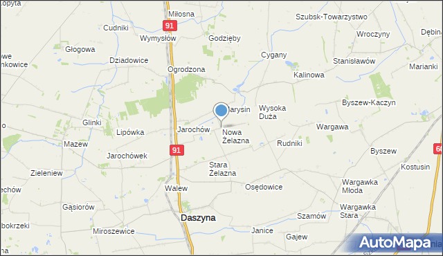 mapa Nowa Żelazna, Nowa Żelazna na mapie Targeo